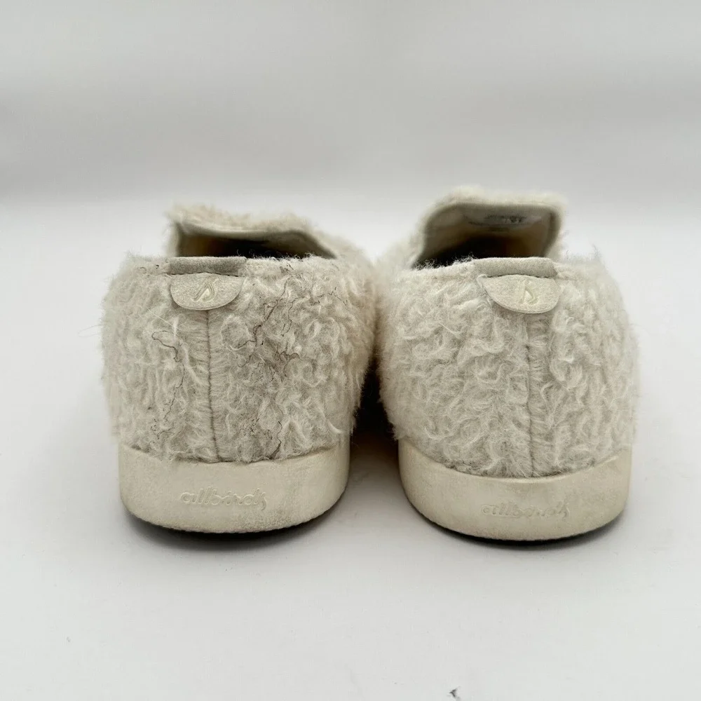 Allbirds Smallbirds Shoes Girls Y1 Ivory Lounger Merino Wool‎ Fluff Teddy Boucle